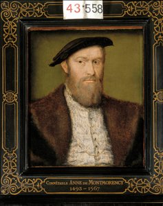 Portrét Connetable Anne Duc z Montmorency (1493 - 1567). Vlámský obraz od Corneille De Lyon (Corneille de The Hague) (1500/1510-1574)