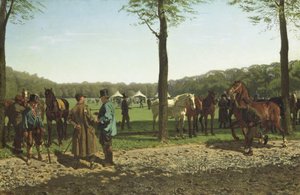 Koňská pouť na Maliebaanu v Haagu od Cornelis Albertus Johannes Schermer
