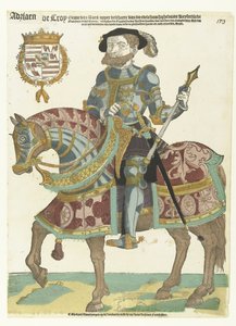 Portrét Adriaen de Croy na koni od Cornelis Anthonisz. (manner of)