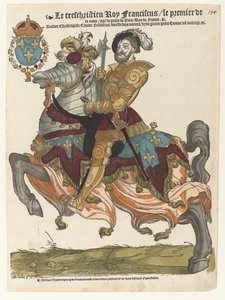 Portrét Franse I. na koni od Cornelis Anthonisz. (manner of)