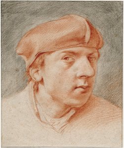 ""Autoportrét au baret"" (Autoportrét s baretem) Sanguine de Cornelis Pietersz Bega (1631/2-1664) The Rembrandt House, Amsterdam
