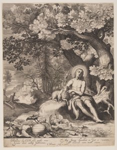 Svatý Jan Křtitel v krajině od Cornelis Bloemaert