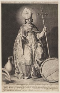 Svatý Willibrord, deska 2, z knihy Biskupové z Utrechtu od Cornelis Bloemaert