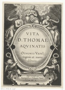 Titulní tisk pro: Otto van Veen, Vita D. Thomae Aqvinatis, Antverpy, 1610 Život svatého Tomáše Akvinského (název série)