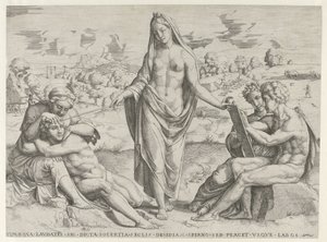 Vynalézavost odměňuje píli a trestá lenost od Cornelis Bos (attributed to)