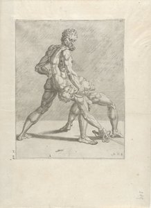 Dva šermíři Šermíři (název série) od Cornelis Bos (possibly)