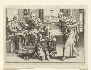 Ananiáš křtí Pavla The Life of Paul (název série) od Cornelis Bos