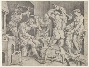 The Forge of Vulcan, 1546. od Cornelis Bos