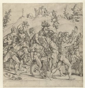 Triumph of Bacchus, středová deska od Cornelis Bos