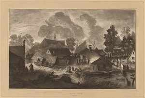Vesnice s rybníkem, c. 1782.