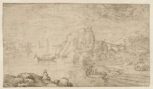 výhled na řeku od Cornelis Claesz van Wieringen (attributed to)