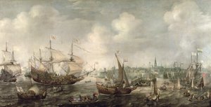Příjezd Fredricka V. do Vlissingenu v roce 1613 (olej na plátně)