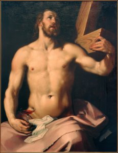 Kristus s eucharistickým pohárem a křížem od Cornelis Cornelisz