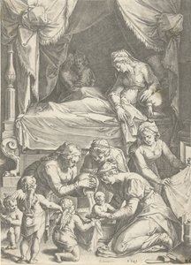 Narození Panny od Cornelis Cort