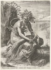 Ceres Bohyně a nymfy (název série) od Cornelis Cort