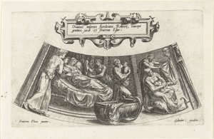 Narození Jákoba a Ezaua The History of Jacob (název série) od Cornelis Cort