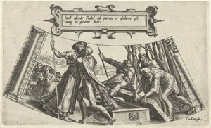 Setkání Jákoba a Ráchel u Studny The History of Jacob (název série) od Cornelis Cort