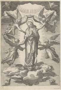 Nanebevzetí a korunovace Marie od Cornelis Cort