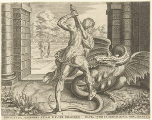 Herkules krade zlatá jablka Hesperidek Labors of Hercules (název série)