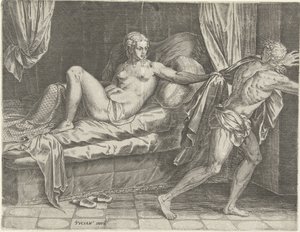 Josefa a Potifarova manželka od Cornelis Cort