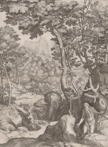 Svatý Onuphrius v divočině, 1574. od Cornelis Cort