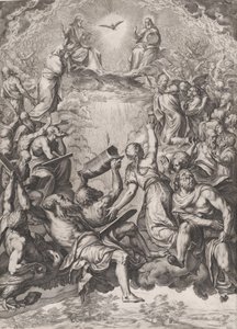 Klanění Nejsvětější Trojici, 1566. od Cornelis Cort