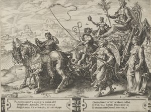 Triumf míru, z Cyklu proměn lidských záležitostí, deska 8, 1564.