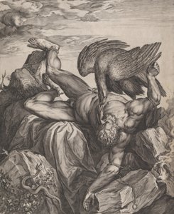 Tityus potrestán v pekle, 1566. od Cornelis Cort