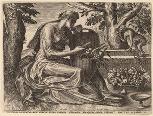 Chuť od Cornelis Cort after Frans Floris I