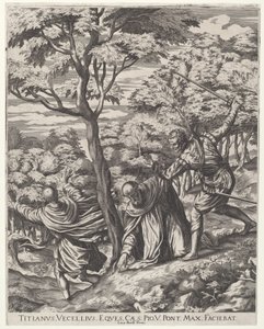 Atentát na svatého Petra mučedníka od Cornelis Cort, after Titian