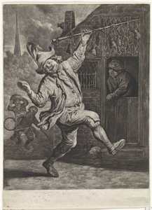 Odstraňovač kuřích ok, kolem roku 1700 od Cornelis Dusart