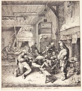 Houslista v hostinci od Cornelis Dusart