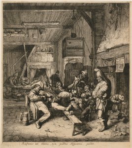 Houslista v hostinci od Cornelis Dusart