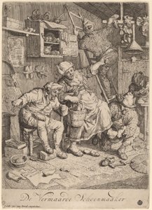 Veselý švec od Cornelis Dusart
