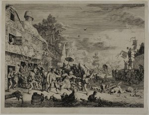 Vesnické slavnosti od Cornelis Dusart