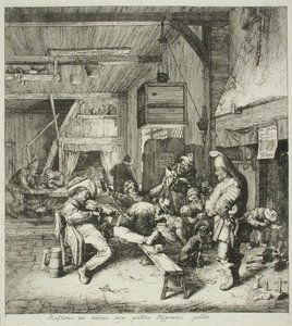 Houslista v hostinci od Cornelis Dusart