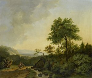 Pohled na pohoří Harz od Cornelis François Roos