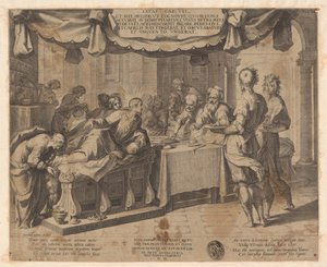 Kristus host u Šimona farizea od Cornelis Galle (I)