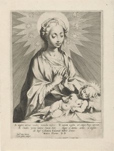 Marie uctívá dítě Krista