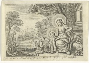 Svatá rodina s Janem Křtitelem od Cornelis Galle (II)