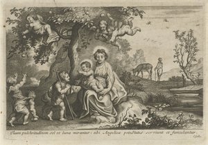 Marie s dítětem a Jan Křtitel od Cornelis Galle (II)