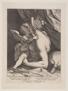 Venuše a Amor od Cornelis Galle I
