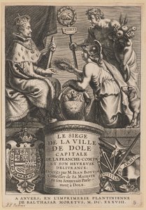 Titulní strana pro Jean Boyvin, Obležení města Dole od Cornelis Galle I after Erasmus Quellinus II after Sir Peter Paul Rubens
