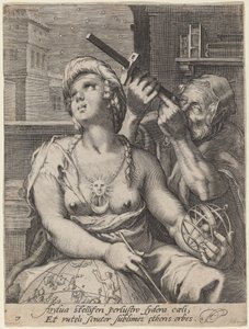 Astronomie od Cornelis Jacobsz Drebbel, after Hendrik Goltzius