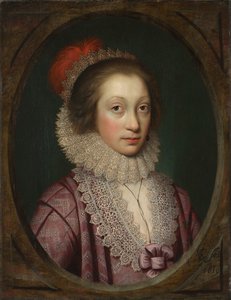 Portrét ženy, možná Elizabeth Boothby, 1619. od Cornelis Jonson