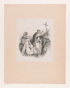 Společnost a mniši u kříže Teologie (název na předmětu) od Cornelis Kruseman