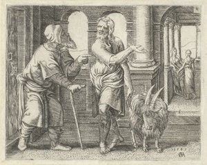 Samson s dítětem se svým tchánem Historie Samsona (název série) od Cornelis Massijs
