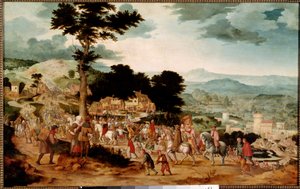 Malba Kalvárie Cornelis Massys (1508-1580) 16. století Praha, Národní galerie