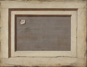 Trompe loeil. Rub zarámovaného obrazu, 1668-1672