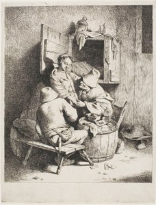 Muž, který hladí mladou hostitelku od Cornelis Pietersz. Bega